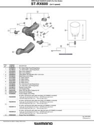 Shimano GRX RX600 2sp fékváltókar 2022 (ISTRX600LI)
