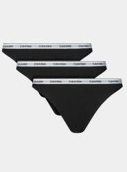 Calvin Klein Underwear Set 3 perechi de chiloți de damă clasici 000QD5207E Negru