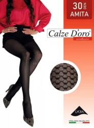Calze D'oro Amita 30 DEN mintás fekete harisnyanadrág