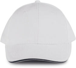 K-UP KP011 hat paneles Baseball sapka K-UP, White/Navy-U (kp011wh-nv-u)