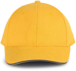 K-UP KP011 hat paneles Baseball sapka K-UP, Yellow/Slate Grey-U (kp011ye-sl-u)
