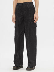 Calvin Klein Jeans Pantaloni din material Loose Logo Aop Cargo Pant J20J222596 Negru Regular Fit