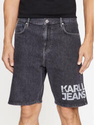Karl Lagerfeld Jeans Pantaloni scurți de blugi 235D1115 Gri Relaxed Fit