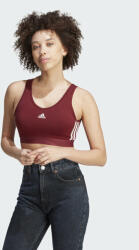 Adidas Bluză Essentials 3-Stripes Crop Top With Removable Pads IK8320 Roșu