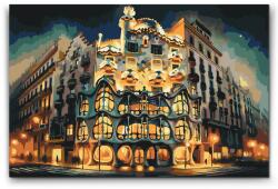 Festés számok szerint - Casa Batlló, Barcelona Méret: 40x60cm, Keretezés: Keret nélkül (csak a vászon)