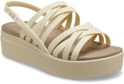 Crocs Sandale Crocs Brooklyn Strappy Low Wedge Bej - Bone 37-38 EU - W7 US