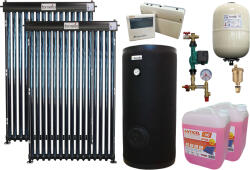 Fornello Pachet sistem solar presurizat, panou Fornello 30 Tuburi Heat Pipe, Boiler 2 serpentine Fornello SOL 300 LT 2S, controller, vas expansiune, grup pompare, aerisitor 1/2, antigel (2x15TUB-3002S)