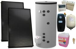 Fornello Pachet premium sistem solar presurizat, 2 x Panou solar plan Fornello 2.0 m2 SPFP, Boiler cu 2 serpentine si rezistenta electrica Eldom FV20060S21 de 200 l, grup pompare, controller, vas expansiune, a