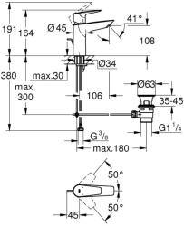 GROHE Gr. 24200001 StartEdge mosdócst. M