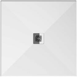 Jika Padana négyzet alakú zuhanytálca, 1000x1000 mm, matt fehér, rozsdamentes acél lefolyófedéllel (H213936R100001) (H213936R100001)