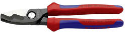 KNIPEX Kábelolló 200 mm 95 12 200 - csiszolt fej, többkomponensű hüvelyek