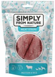 Simply from Nature Meat Strips carne oaie si orez pentru caini 80 g