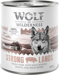 Wolf of Wilderness 12x800g 11 + 1 ingyen! Wolf of Wilderness nedves kutyatáp - Strong Lands sertés