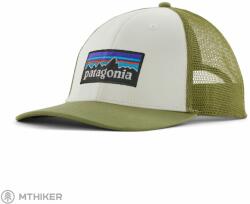 Patagonia P-6 Logo LoPro Trucker Hat sapka, fehér, barkácszöld