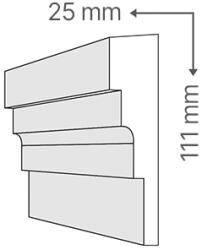 ANRO Kültéri díszléc BR-07 - natúr homlokzati díszítő profil (BR-07)