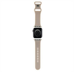 Hello Kitty Liquid Silicone Kitty Head Logo Apple watch szíj, 38/40mm, bézs (HKAWMSCHBLE) - speedshop