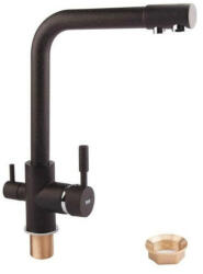 Zegor 3 utas mosogató csaptelep SAF18-A092KB Fekete (SAF18-A092KB) - optonica