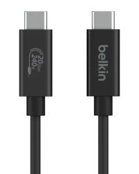 Belkin Cablu de date Belkin INZ004BT2MBK, USB-C male - USB-C male, 2m, Black (INZ004BT2MBK)