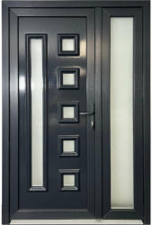 Rimini antracit színű műanyag bejárati ajtó nyitható oldallal (pp280) - pepita - 234 900 Ft
