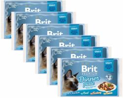 Brit Pliculeț BRIT Premium Cat Delicate Fillets in Gravy Dinner Plate 6 x (4 x 85 g)