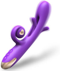 SuperLove Rabbit Snail & Flapping Vibrator Purple Vibrator
