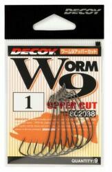 DEC Decoy Worm9 Uppercut #3/0 Ns Black 7pcs/bag (jde40930) - fishingoutlet