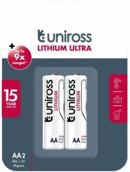 Uniross FR6 1.5V lítium elem, AA (ceruza), 2 db/bliszter (ULIAA2)