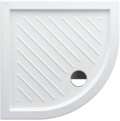 Laufen MERANO E Kerámia zuhanytálca, 80*80 cm, sarok-íves, 5, 5 cm vastag, lefolyó íves oldalon, Fehér H8559506000001 (H8559506000001)
