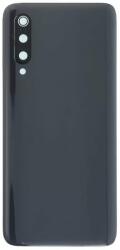  tel-szalk-19297056166 Xiaomi Mi 9 Fekete Akkufedél hátlap, kamera lencse (tel-szalk-19297056166)