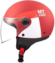 MT Helmets Casca moto deschisa MT STREET INBOARD C5 rosu-alb mat (MT1338A11253)