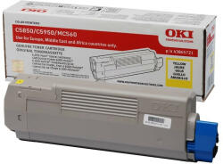 OKI C5850, 5950 Toner Sárga 6000 oldalra (43865721) - onlinepatron