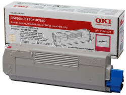 OKI C5850, 5950 Toner Magenta 6000 oldalra (43865722) - onlinepatron