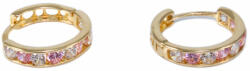 Ékszershop Rózsaszín-fehér köves gyermek arany fülbevaló (1277302)