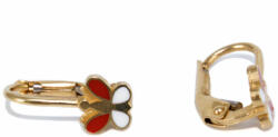 Ékszershop Zománcozott pillangós gyermek arany fülbevaló (1262720)