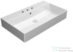 SAPHO GSI KUBE X kerámiamosdó, ExtraGlaze, 3 furattal, 80x47cm (9422311) (9422311) - furdoszoba-szaniter