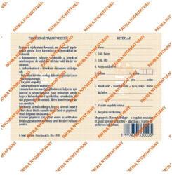  A. REND. 12/A Betétlap rendőrségi szabadlap 140x102 mm (AREND12A) - cartridge