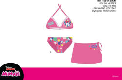  Disney Minnie egér fürdőruha szett kislányoknak - bikini háromszög felsőrésszel+szoknya - rózsaszín - 116