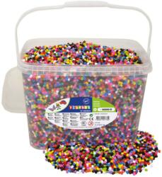 Playbox PlayBox: 5mm-es MIDI vasalható gyöngy 60.000db-os színes mix vödörben (2456307) - jatekshop