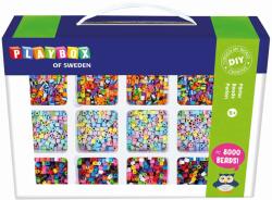 Playbox PlayBox: 5mm-es MIDI vasalható gyöngy 12 szín 8000db-os csomag (2456378)