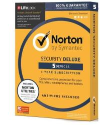 Symantec Security Deluxe 5 Készülék 1 Év EURO Digitális termékkulcs
