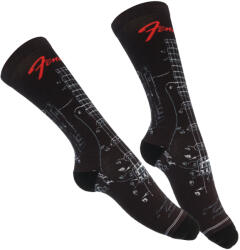Perri´s Socks Șosete PERRI´S SOCKS - FENDER DYE SUBLIMATION CREW - NEGRU - FGA306-001