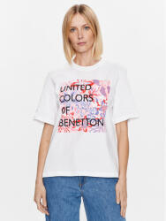 United Colors Of Benetton Tricou 3BL0D103K Alb Relaxed Fit