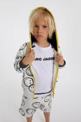 Marc Jacobs gyerek melegítőfelső pamutból bézs, mintás, kapucnis - bézs 138