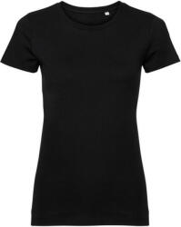 RUSSELL 108F biopamut Női rövid ujjú póló, Black-L (JZ108F-03-3)