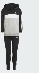 adidas Set bluză și leggings Tiberio 3-Stripes Colorblock Fleece IJ6327 Negru Slim Fit