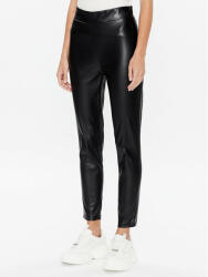 DKNY Pantaloni din imitație de piele P2HKTO61 Negru Slim Fit