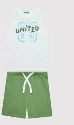 United Colors Of Benetton Set top i pantaloni scurti 3096CK001 Alb Regular Fit