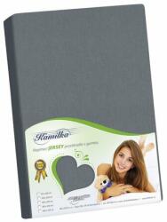 Bellatex Cearșaf de pat Bellatex Jersey Kamilka gri închis, gri închis, 90 x 200 cm