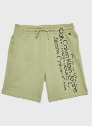 Calvin Klein Jeans Pantaloni scurți sport Repeat Inst. Logo IB0IB01500 Verde Regular Fit