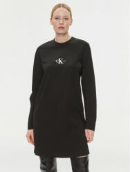 Calvin Klein Rochie tricotată Monologo J20J222520 Negru Relaxed Fit